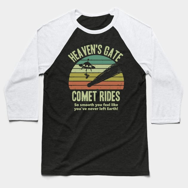 Heaven's Gate Comet Rides Baseball T-Shirt by DrawingBarefoot